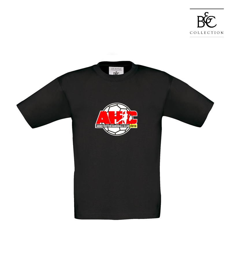 B&C Kinder T-Shirt Black "Anton Frontprint"