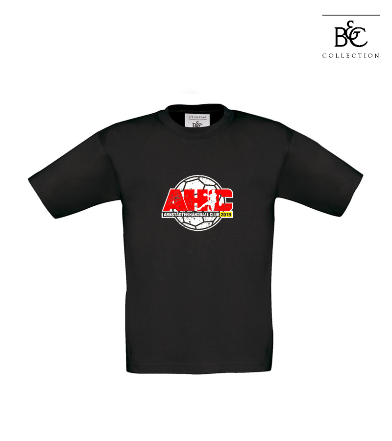B&C Kinder T-Shirt Black "Uwe Frontprint"