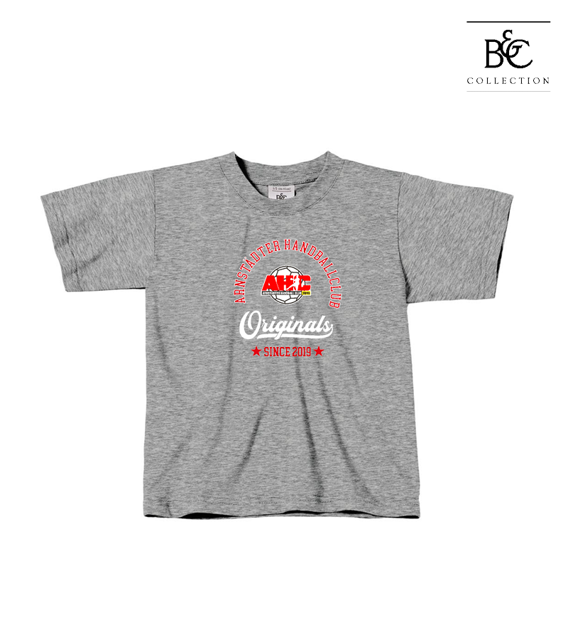 B&C Kinder T-Shirt Sports Grey "Jacob"