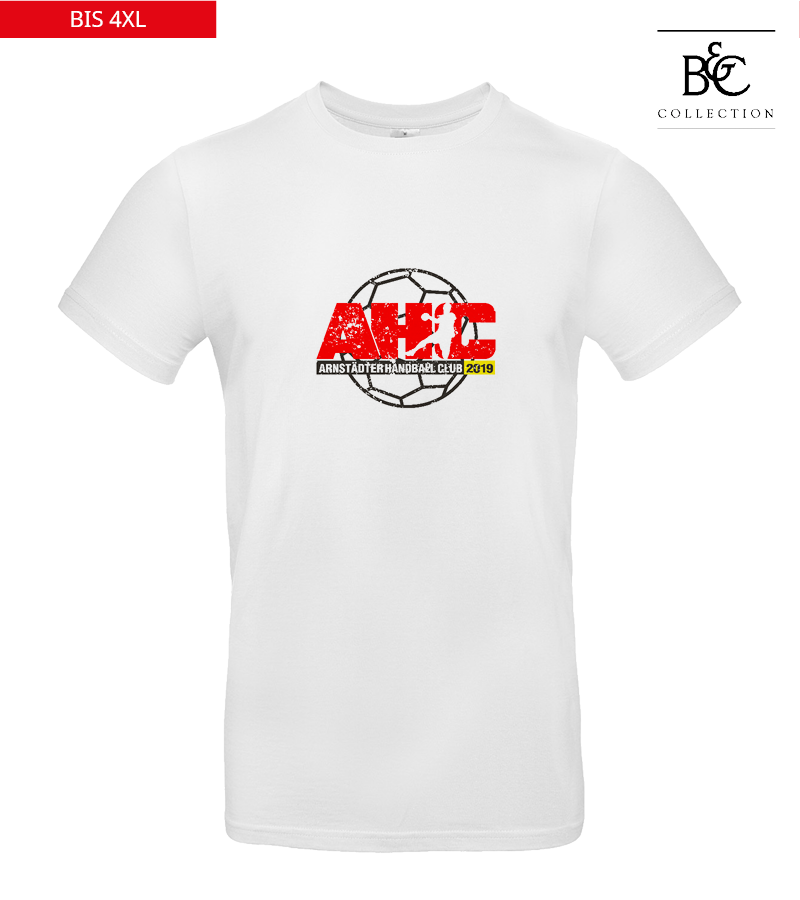 B&C Herren T-Shirt White "Uwe Frontprint"
