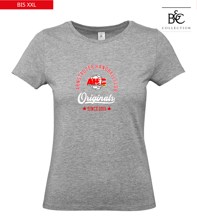 B&C Damen T-Shirt Sports Grey "Jacob"