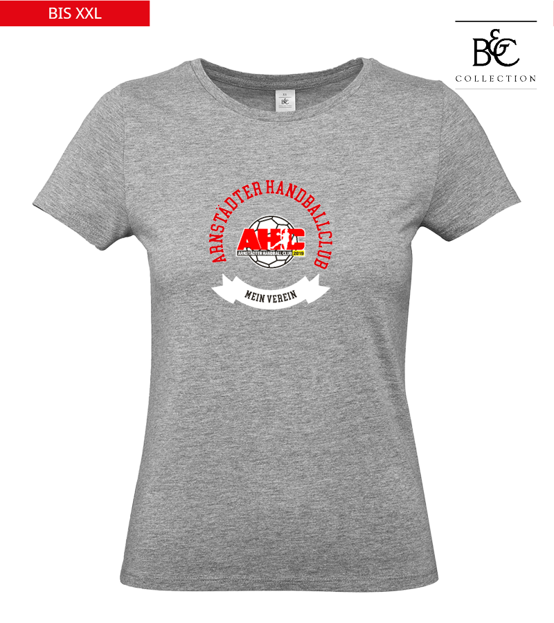 B&C Damen T-Shirt Sports Grey "Bono"