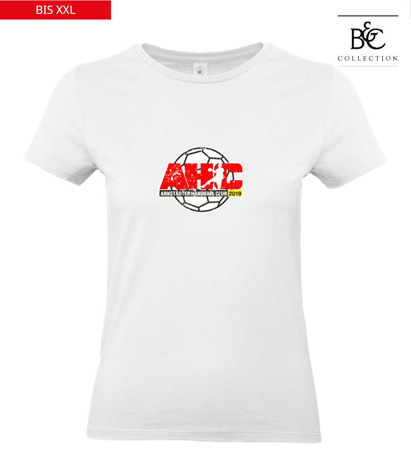 B&C Damen T-Shirt White "Uwe Frontprint"