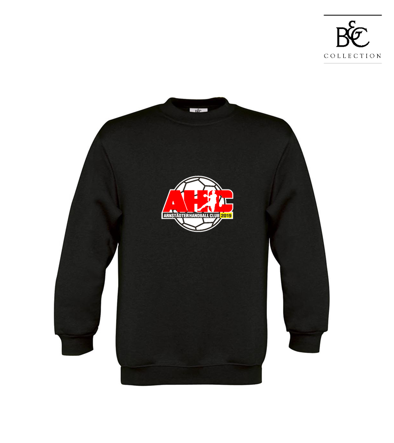 B&C Kinder Sweatshirt Black "Anton Frontprint"