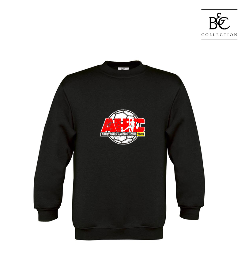 B&C Kinder Sweatshirt Black "Uwe Frontprint"