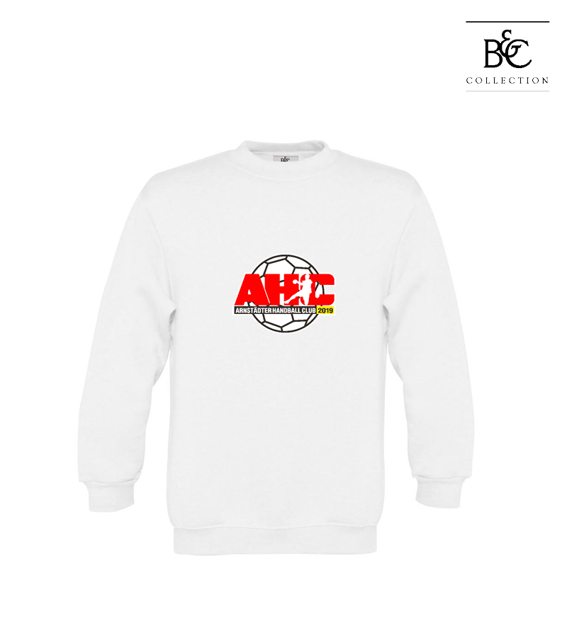 B&C Kinder Sweatshirt White "Anton Frontprint"