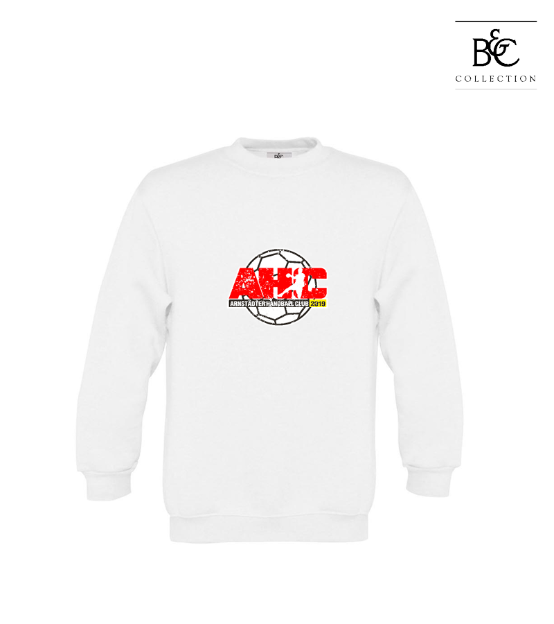 B&C Kinder Sweatshirt White "Uwe Frontprint"