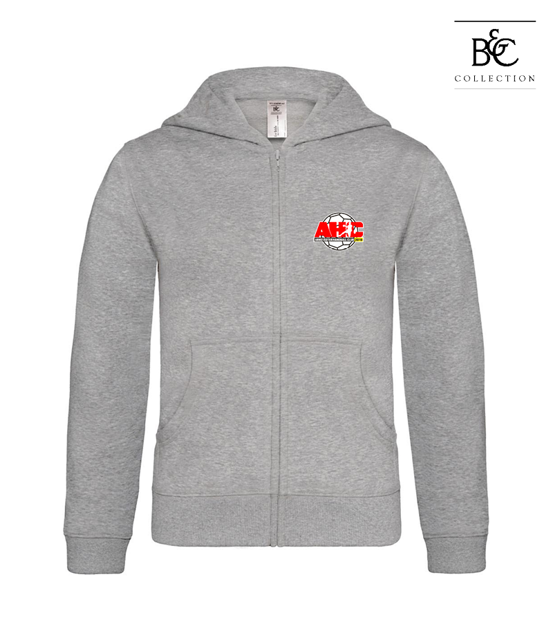 B&C Kinder Zipped Hoodie Heather Grey "Anton"