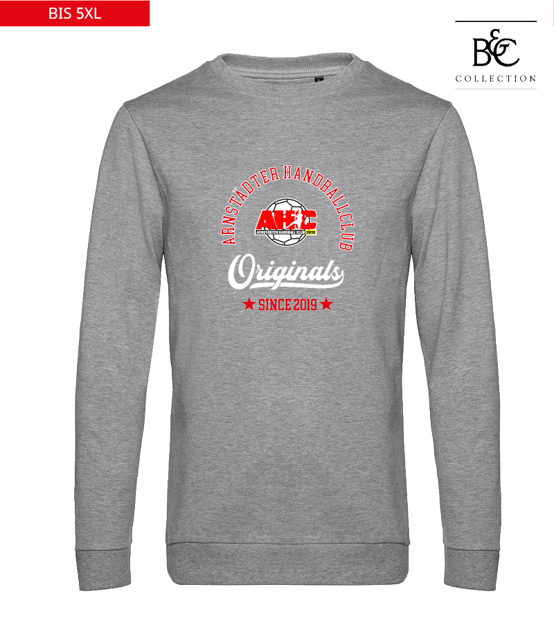 B&C Herren Sweatshirt Heather Grey "Jacob"