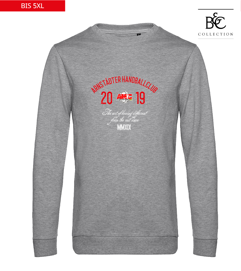 B&C Herren Sweatshirt Heather Grey "Isack"