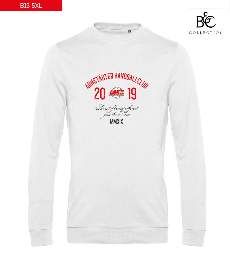 B&C Herren Sweatshirt White "Isack"