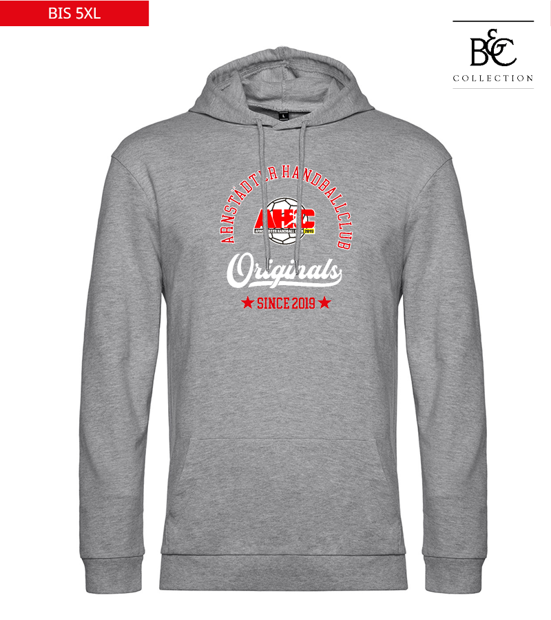 B&C Herren Hoodie Heather Grey "Jacob"