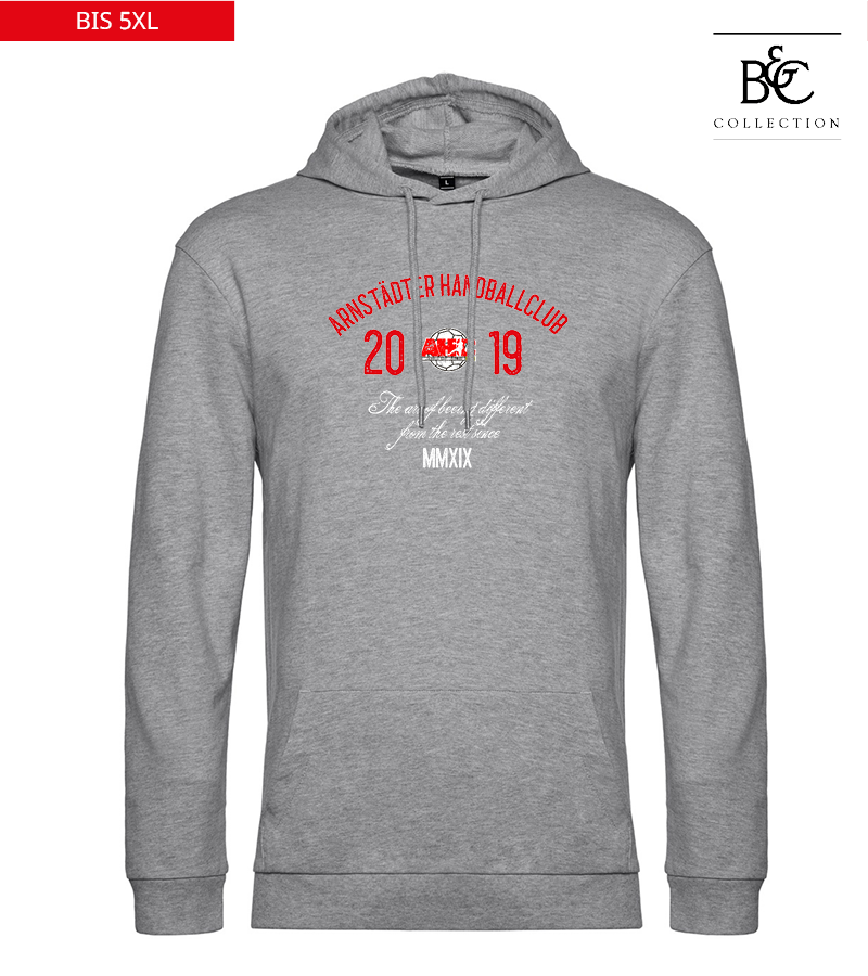 B&C Herren Hoodie Heather Grey "Isack"