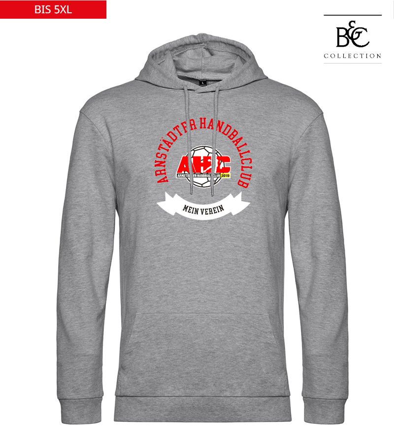 B&C Herren Hoodie Heather Grey "Bono"