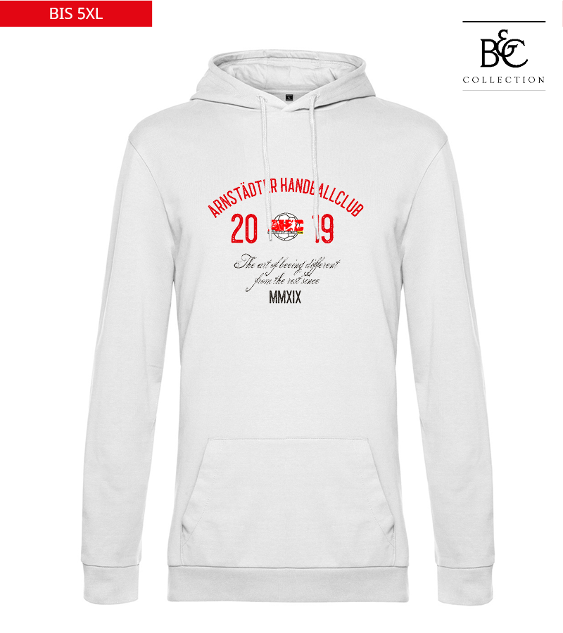 B&C Herren Hoodie White "Isack"