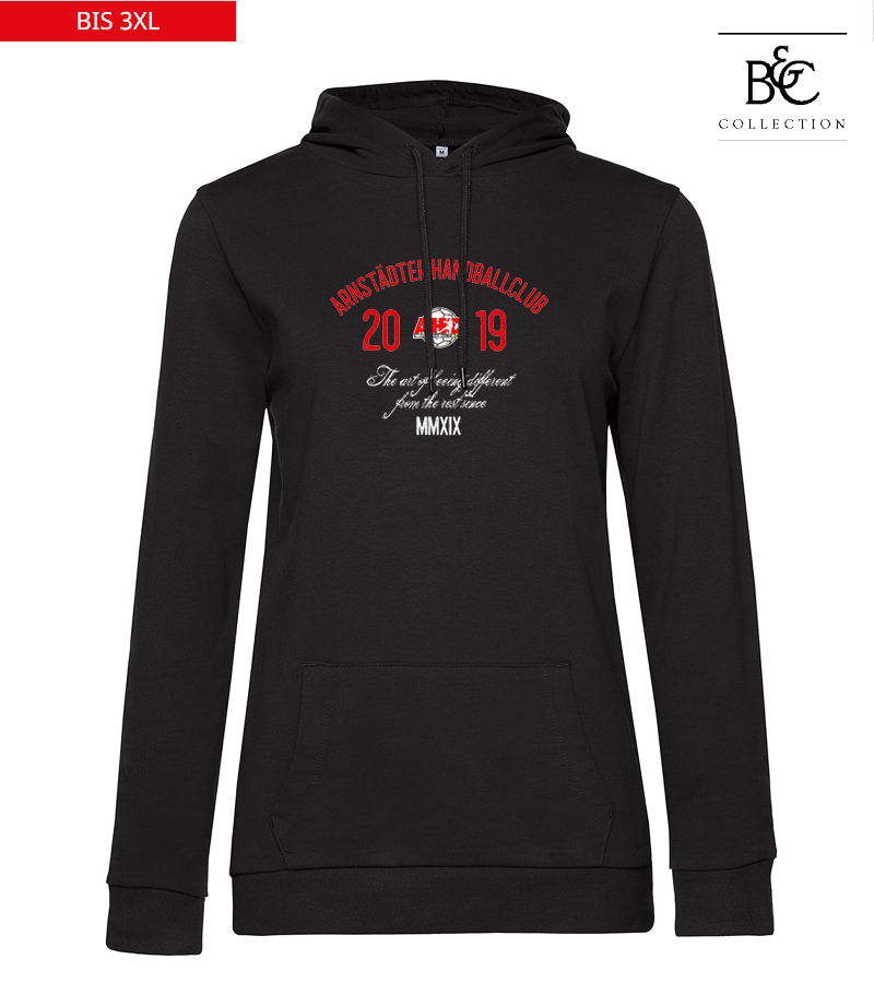 B&C Damen Hoodie Black Pure "Isack"
