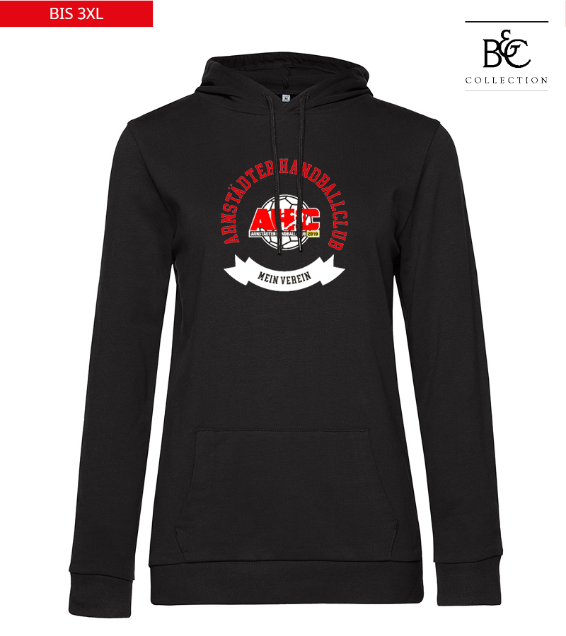 B&C Damen Hoodie Black Pure "Bono"