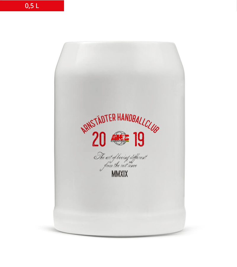 Bierkrug 0,5l White "Isack" A