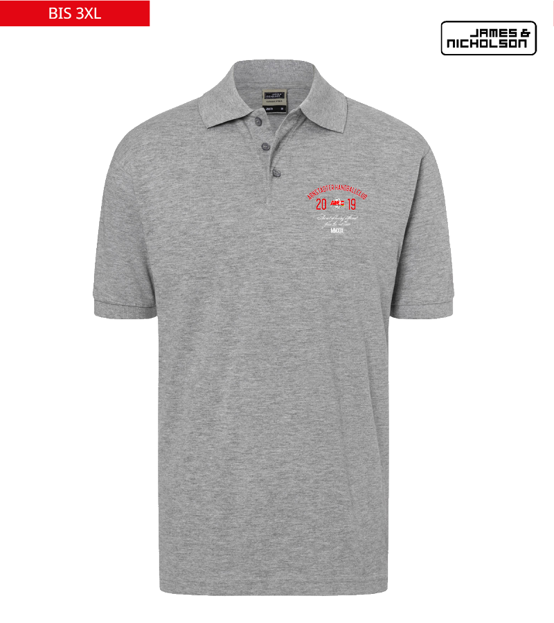 J+N Herren Polo-Shirt Heather Grey "Isack"
