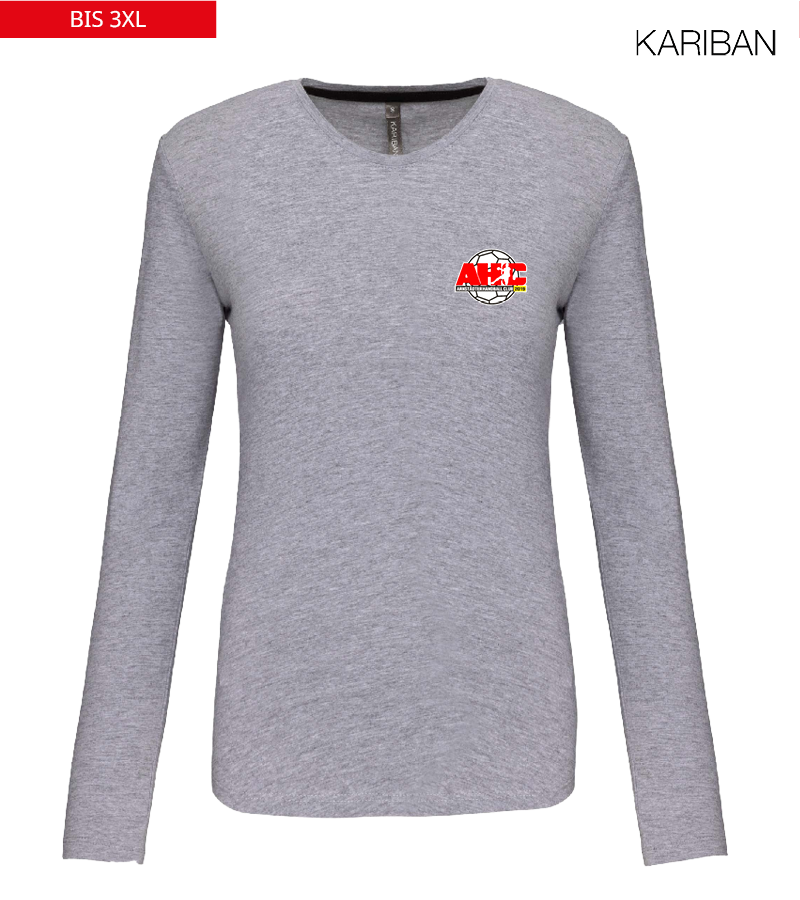 Kariban Damen Langarmshirt Oxford Grey "Anton"