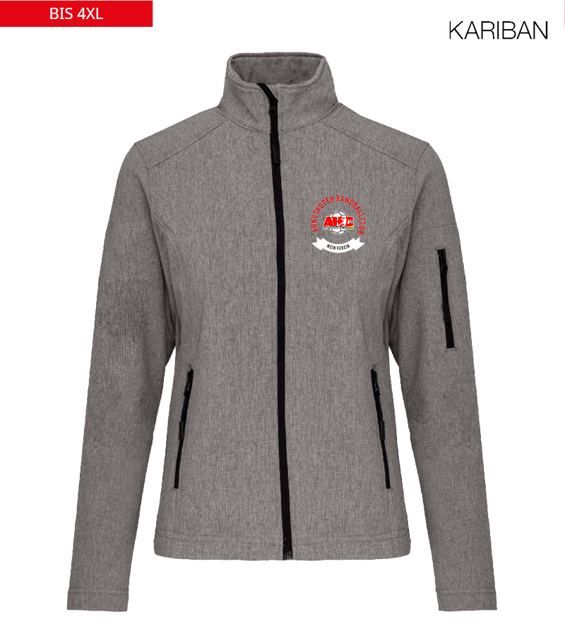 Kariban Damen Softshelljacke Marl Grey "Bono"