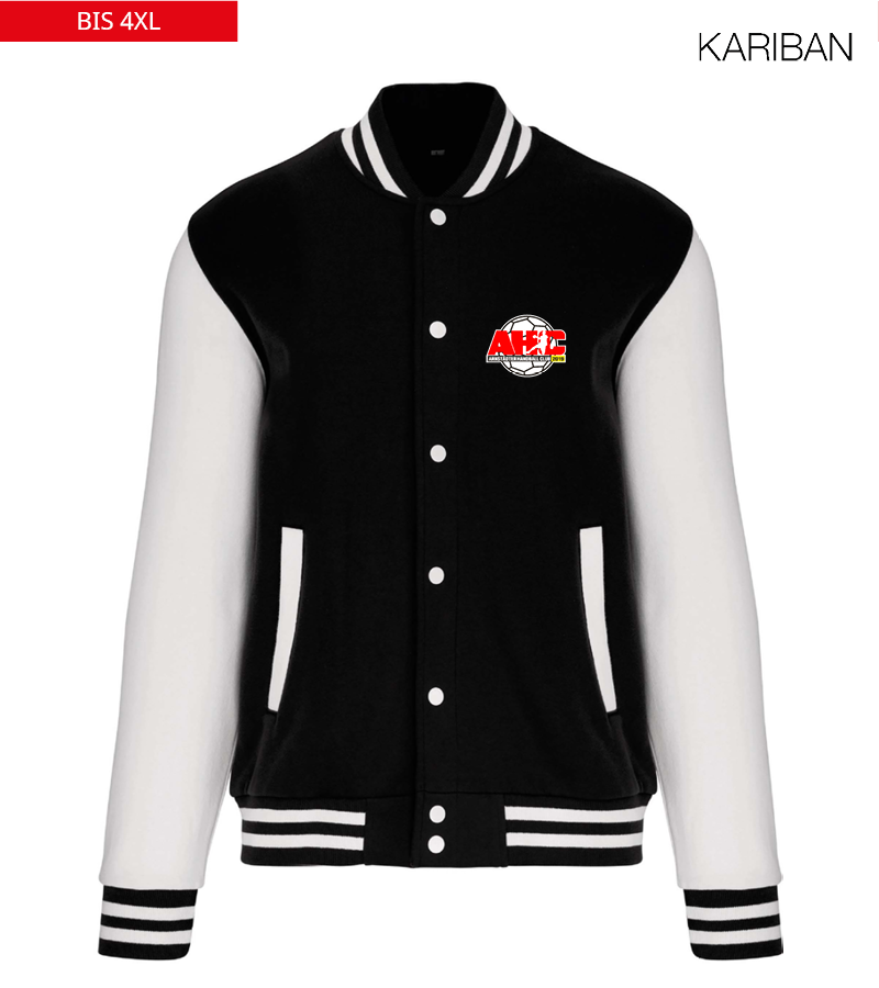 Kariban Unisex Collegejacke Black White "Anton"
