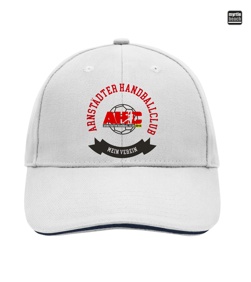 Myrtle Beach Unisex 6 Panel Sandwich Cap White "Bono"