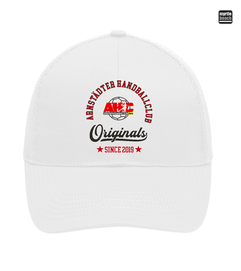 Myrtle Beach Unisex 6 Panel Air Mesh Cap White "Jacob"